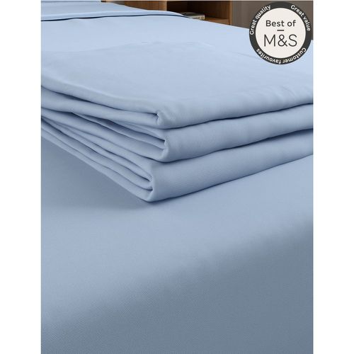 Egyptian Cotton 230 Thread Count Flat Sheet blue - Marks & Spencer - Modalova