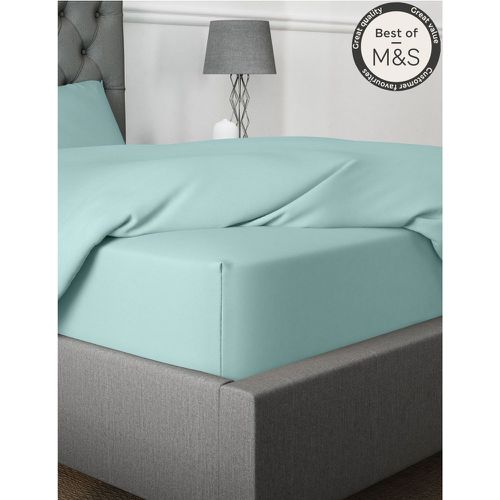 Egyptian Cotton 230 Thread Count Extra Deep Fitted Sheet green - Marks & Spencer - Modalova