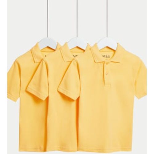 Unisex,Boys,Girls 3pk Unisex Stain Resist School Polo Shirts (2-18 Yrs) - - M&S Collection - Modalova