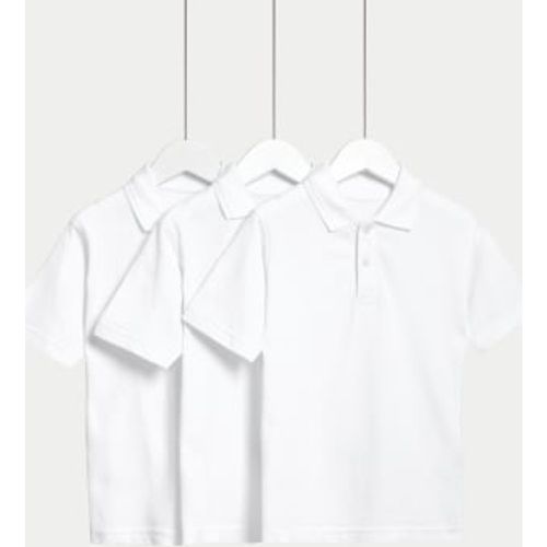 Unisex,Boys,Girls 3pk Unisex Stain Resist School Polo Shirts (2-18 Yrs) - - M&S Collection - Modalova