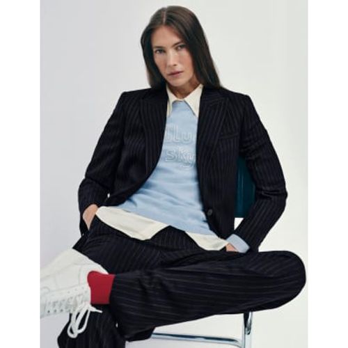 Womens Wool-Blend Pinstripe Trousers - - M&S X BELLA FREUD - Modalova