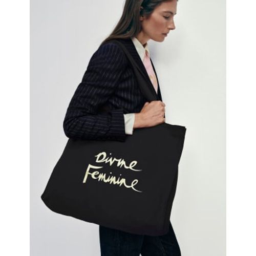 Womens Divine Feminine Pure Cotton Canvas Tote Bag - - M&S X BELLA FREUD - Modalova