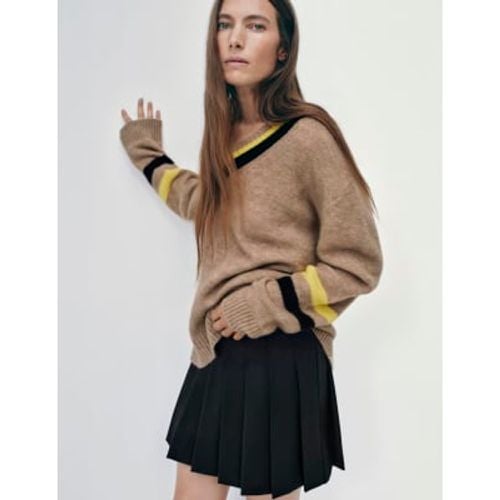 Womens Wool-Blend Pleated Mini Skirt - - M&S X BELLA FREUD - Modalova