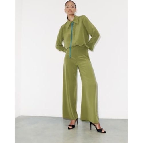 Womens Pure Silk Wide-Leg Trousers - - M&S X SIENNA MILLER - Modalova