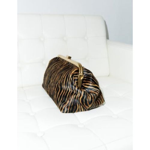 Womens Animal-Print Leather Clutch Bag - - M&S X SIENNA MILLER - Modalova