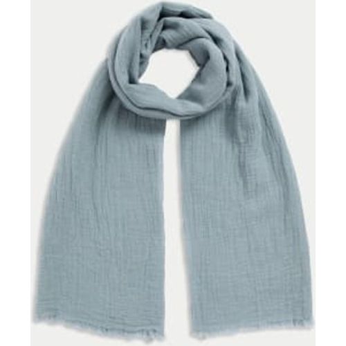 Womens Linen Blend Fringed Scarf - M&S Collection - Modalova