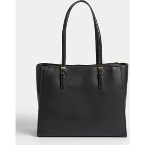 Womens Faux Leather Tote Bag - - M&S Collection - Modalova