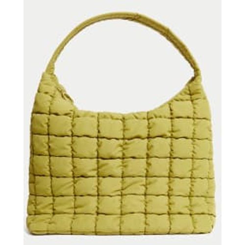 Womens Nylon Quilted Shoulder Bag - - M&S Collection - Modalova