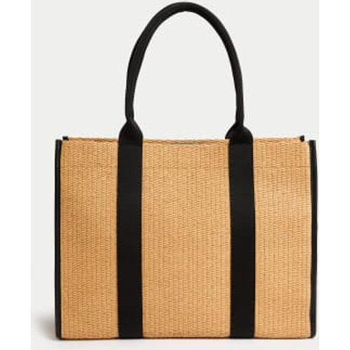 Womens Canvas Structured Tote Bag - - M&S Collection - Modalova