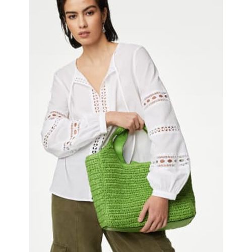 Womens Straw Shoulder Bag - - M&S Collection - Modalova