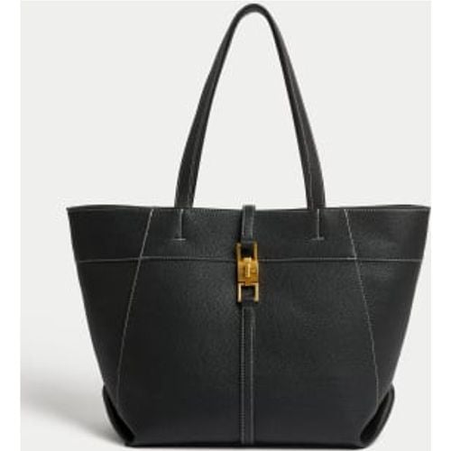 Womens Faux Leather Tote Bag - - M&S Collection - Modalova