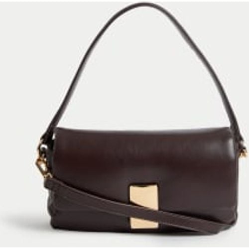 Womens Faux Leather Puffy Baguette Bag - M&S Collection - Modalova