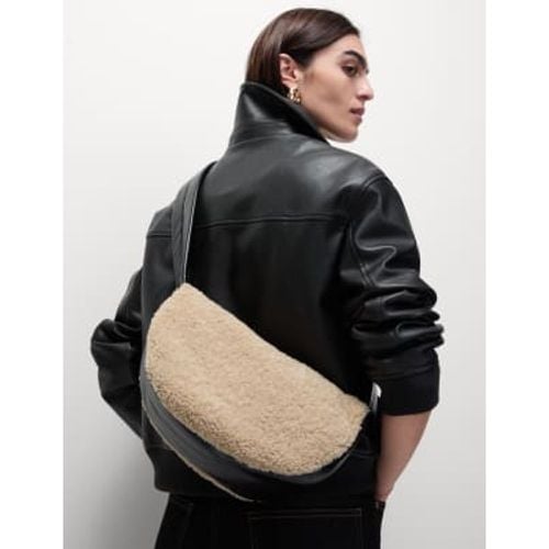 Womens Faux Shearling Cross Body Bag - - M&S Collection - Modalova