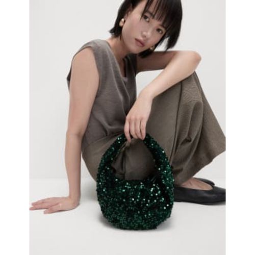 Womens Sequin Top Handle Grab Bag - - M&S Collection - Modalova