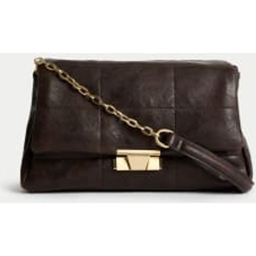 Womens Faux Leather Quilted Shoulder Bag - M&S Collection - Modalova