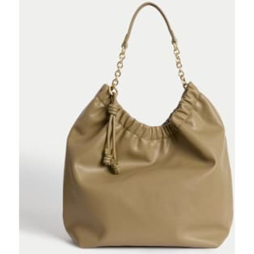 Womens Faux Leather Chain Strap Shoulder Bag - M&S Collection - Modalova