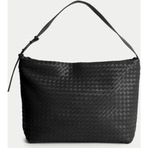 Womens Faux Leather Woven Shoulder Strap - - M&S Collection - Modalova