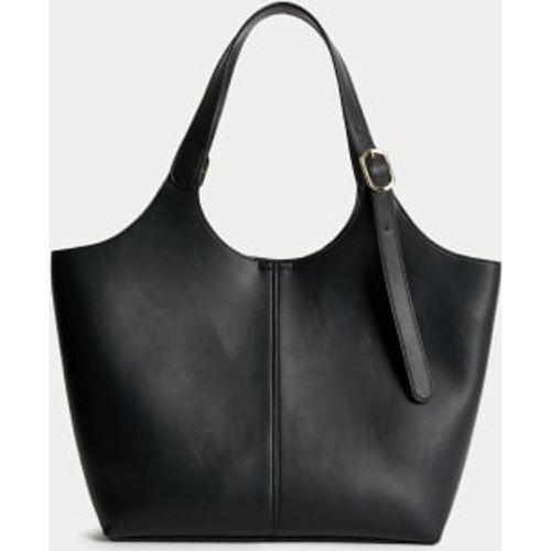 Womens Faux Leather Shoulder Tote Bag - - M&S Collection - Modalova