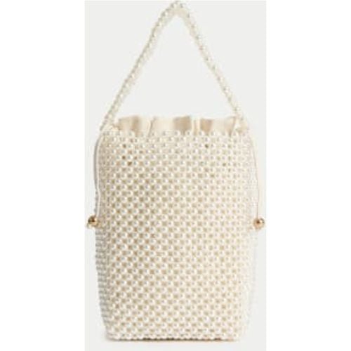 Womens Beaded Drawstring Grab Bag - - M&S Collection - Modalova