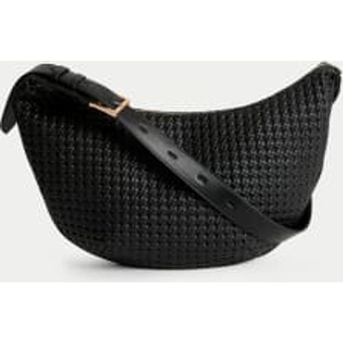 Womens Faux Leather Woven Shoulder Bag - - M&S Collection - Modalova