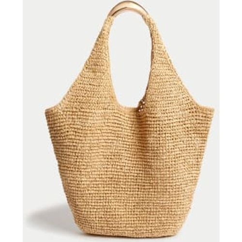 Womens Straw Tote Bag - M&S Collection - Modalova