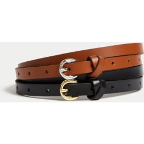 Womens 2pk Leather Hip Belt - - M&S Collection - Modalova