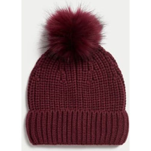Womens Pom Pom Beanie - M&S Collection - Modalova