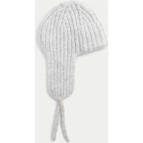 Womens Knitted Trapper Hat with Wool - - M&S Collection - Modalova