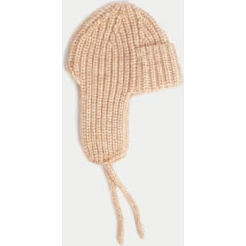 Womens Knitted Trapper Hat with Wool - - M&S Collection - Modalova