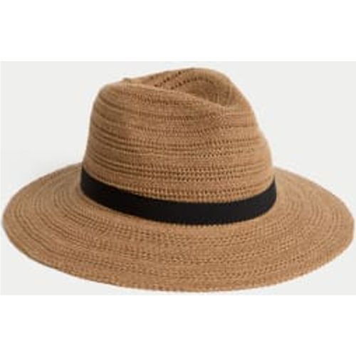 Womens Cotton Rich Fedora Hat - - M&S Collection - Modalova