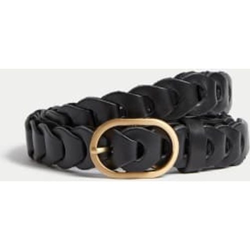 Womens Leather Weave Jean Belt - - M&S Collection - Modalova