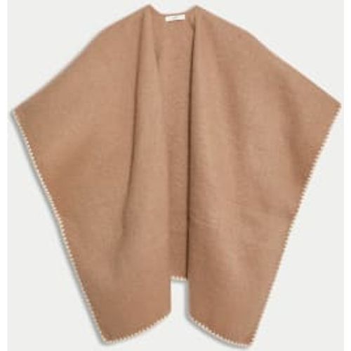 Womens Brushed Whipstitch Poncho - - M&S Collection - Modalova