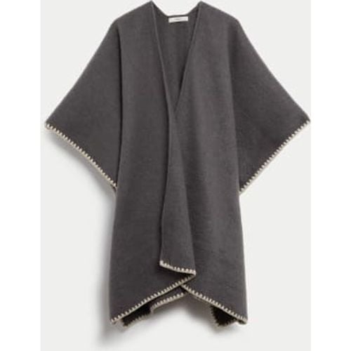 Womens Brushed Whipstitch Poncho - - M&S Collection - Modalova