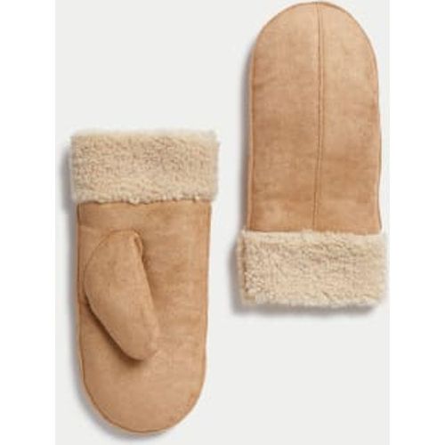 Womens Faux Suede Mittens - - M&S Collection - Modalova