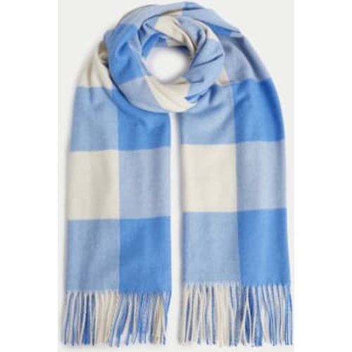 Womens Checked Tassel Scarf - M&S Collection - Modalova