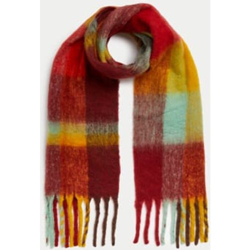 Womens Checked Scarf - - M&S Collection - Modalova