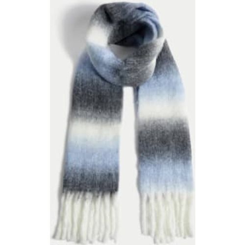 Womens Striped Scarf with wool - M&S Collection - Modalova