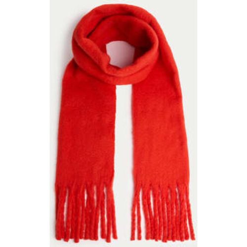 Womens Brushed Colour Block Tassel Scarf - - M&S Collection - Modalova