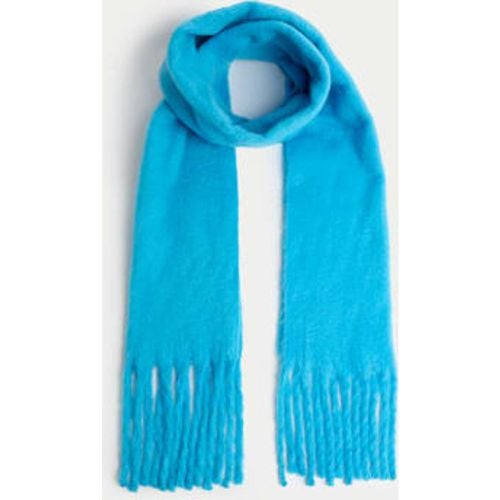 Womens Brushed Colour Block Tassel Scarf - - M&S Collection - Modalova