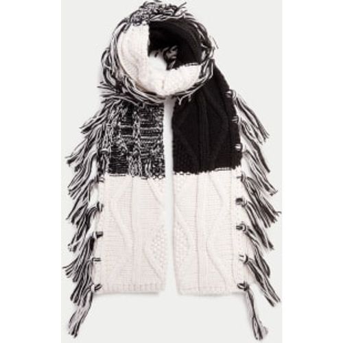 Womens Knitted Tassel Scarf - - M&S Collection - Modalova