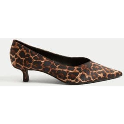 Womens Animal Print Kitten Heel Pointed Court Shoes - - M&S Collection - Modalova