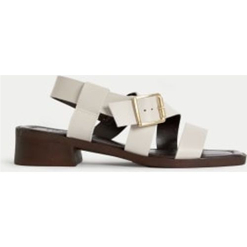 Womens Leather Buckle Strappy Block Heel Sandals - - M&S Collection - Modalova