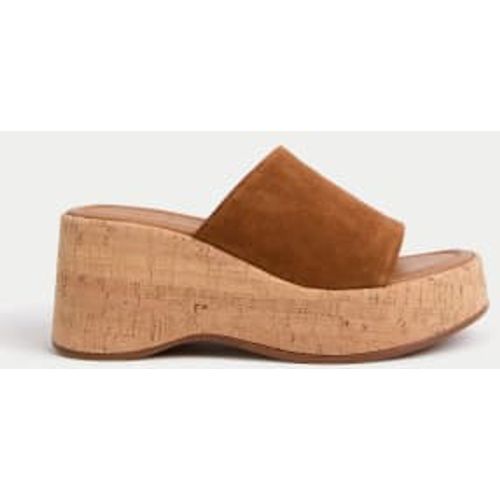 Womens Suede Slip On Platform Mules - - M&S Collection - Modalova