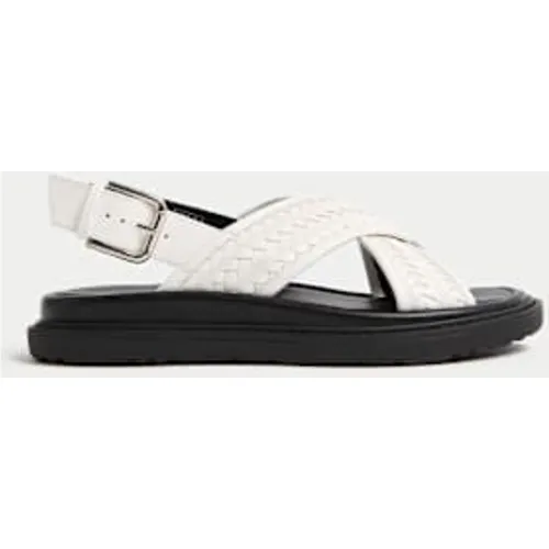 Womens Woven Ankle Strap Flatform Sandals - M&S Collection - Modalova