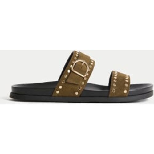 Womens Suede Studded Strappy Footbed Sandals - - M&S Collection - Modalova