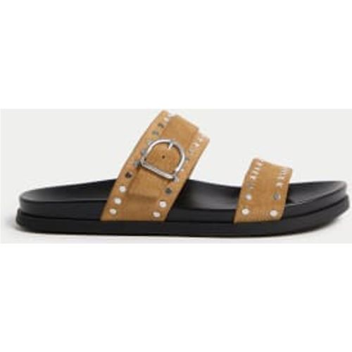 Womens Suede Studded Strappy Footbed Sandals - M&S Collection - Modalova