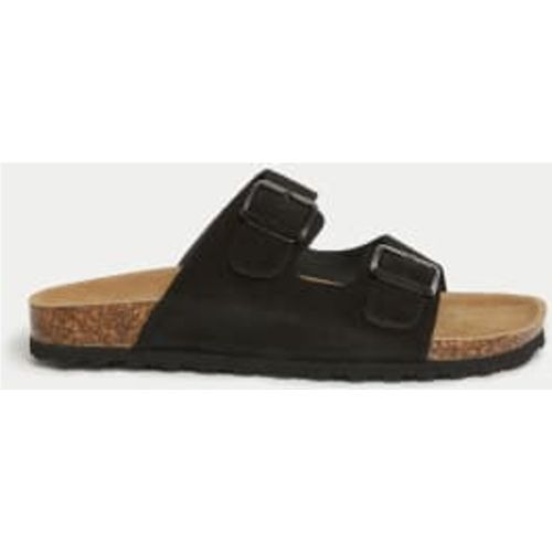 Womens Suede Buckle Footbed Mules - - M&S Collection - Modalova