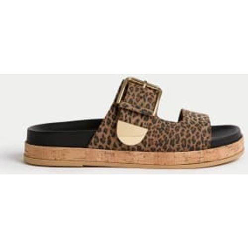 Womens Suede Leopard Print Flatform Sandals - - M&S Collection - Modalova