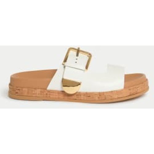 Womens Leather Buckle Footbed Sandals - - M&S Collection - Modalova