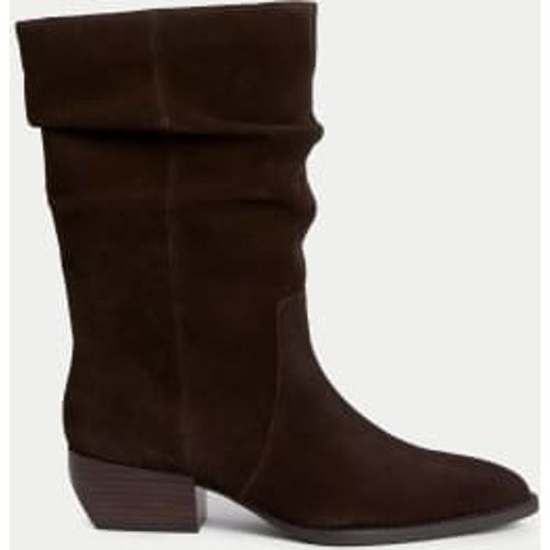 Womens Suede Slouchy Pointed Toe Boots - - M&S Collection - Modalova